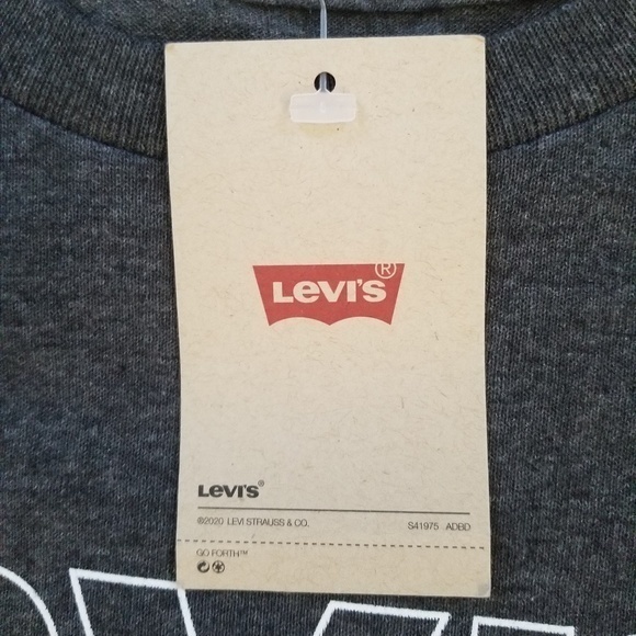 NEW Levi's 3D Logo Graphic‎ Short Sleeve Gray T-shirt Sz. L (unisex) - Picture 4 of 7
